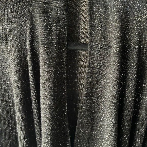 NWOT - never worn Eileen Fisher black and silver sparkly duster/cardigan size s - Picture 3 of 7